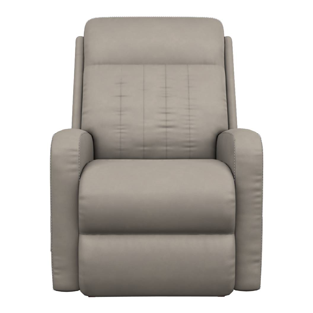 Fauteuil berçant et inclinable en cuir brun grisâtre - Finley