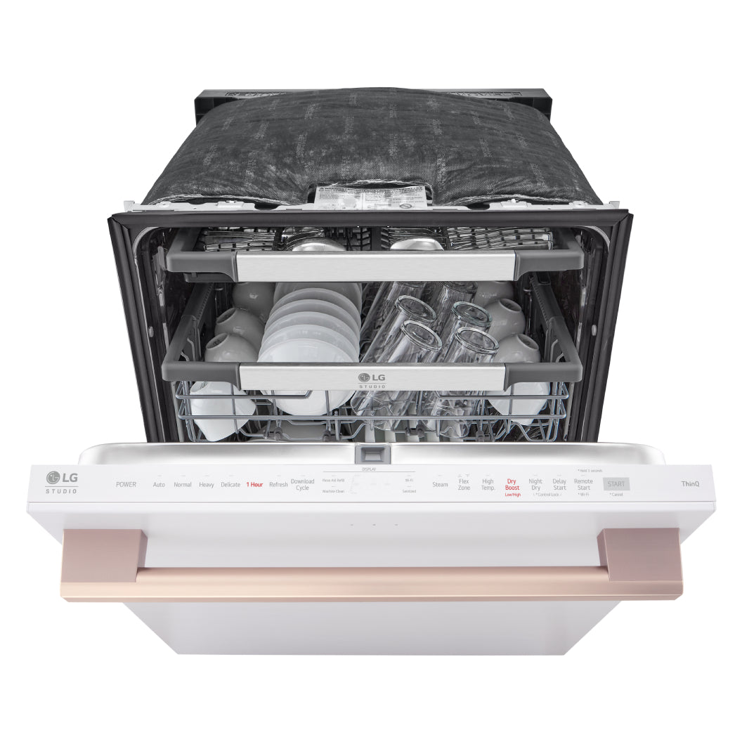 Lave-vaisselle intelligent encastrable 24 po 40 dBA Essence Blanc - QuadWash™ Pro & TrueSteam™