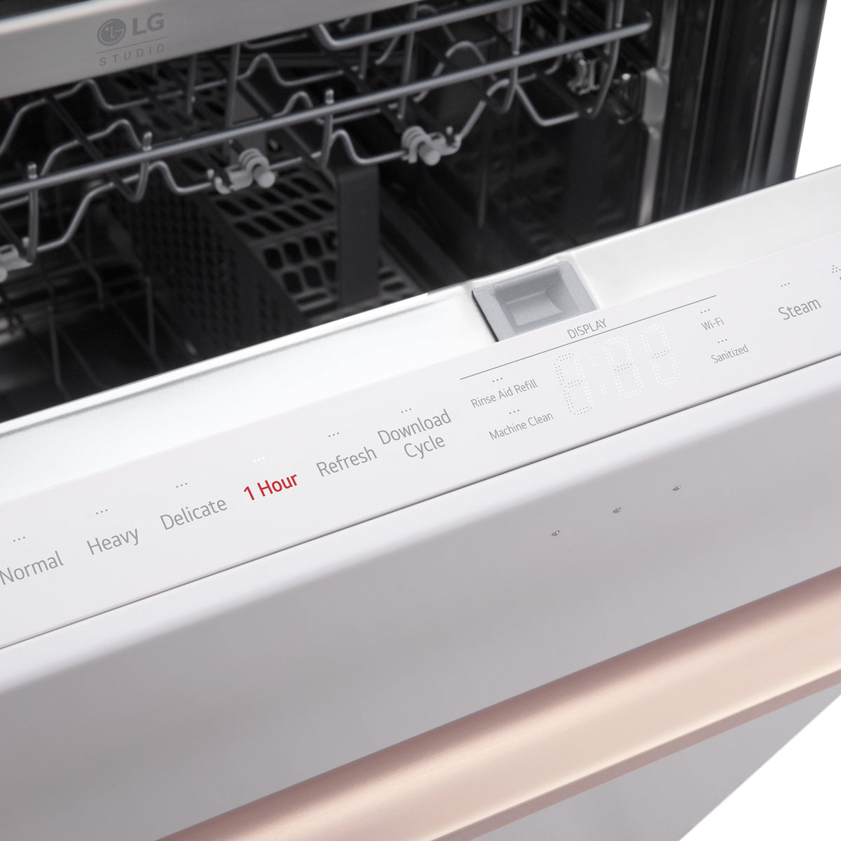 Lave-vaisselle intelligent encastrable 24 po, 40 dBA White Essence 3 paniers avec QuadWash™ Pro et TrueSteam™