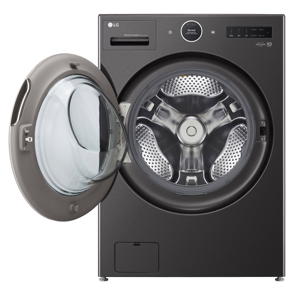 Unité combinée laveuse-sécheuse frontale 5,7 pi³ Inox noir avec TurboWash 360˚™ et IA DD™