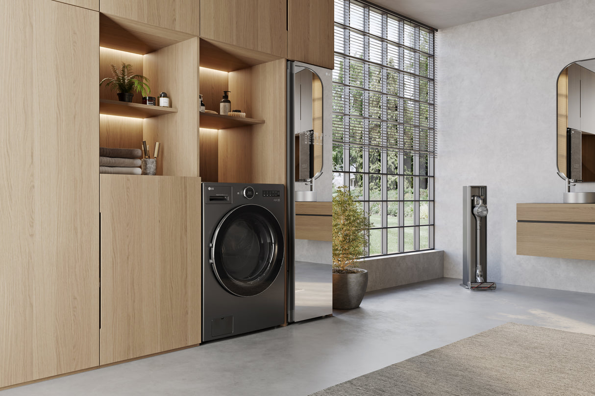 Unité combinée laveuse-sécheuse frontale 5,7 pi³ Inox noir avec TurboWash 360˚™ et IA DD™
