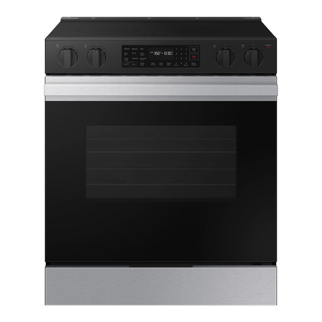 Cuisinière électrique encastrable 30 po, 6,3 pi³ Inox avec Air Fry et Nettoyage à la vapeur