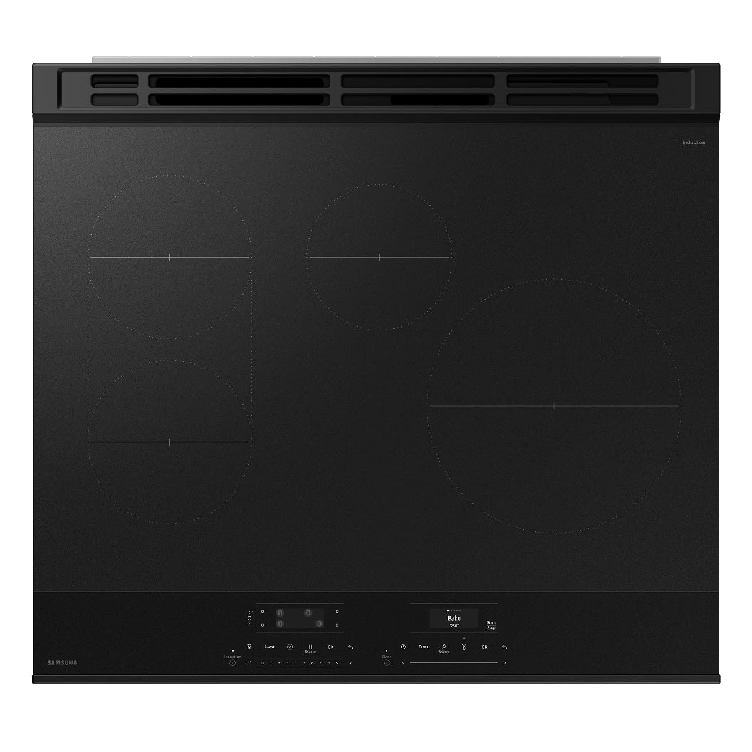 Cuisinière à induction encastrable 30 po, 6,3 pi³ Inox avec Air Fry et Air Sous Vide
