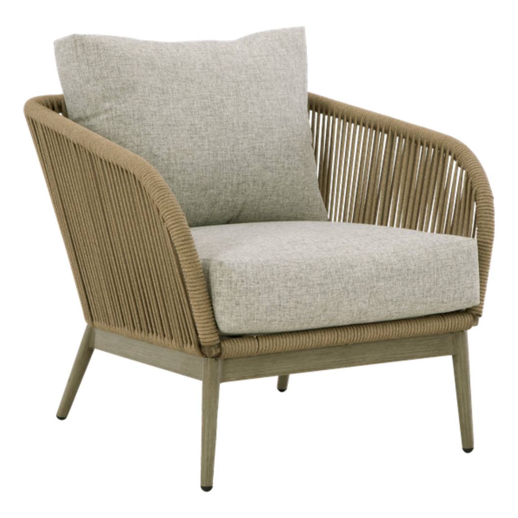 Ensemble de 2 fauteuils en faux bois beige - Swiss Valley