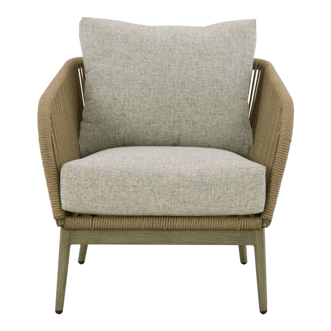 Ensemble de 2 fauteuils en faux bois beige - Swiss Valley