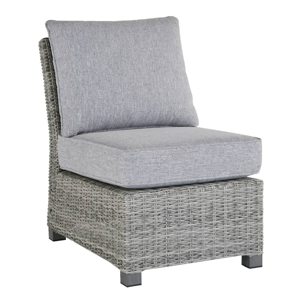 Chaise d'extérieure tissue grise pâle sans accoudoir - Naples Beach