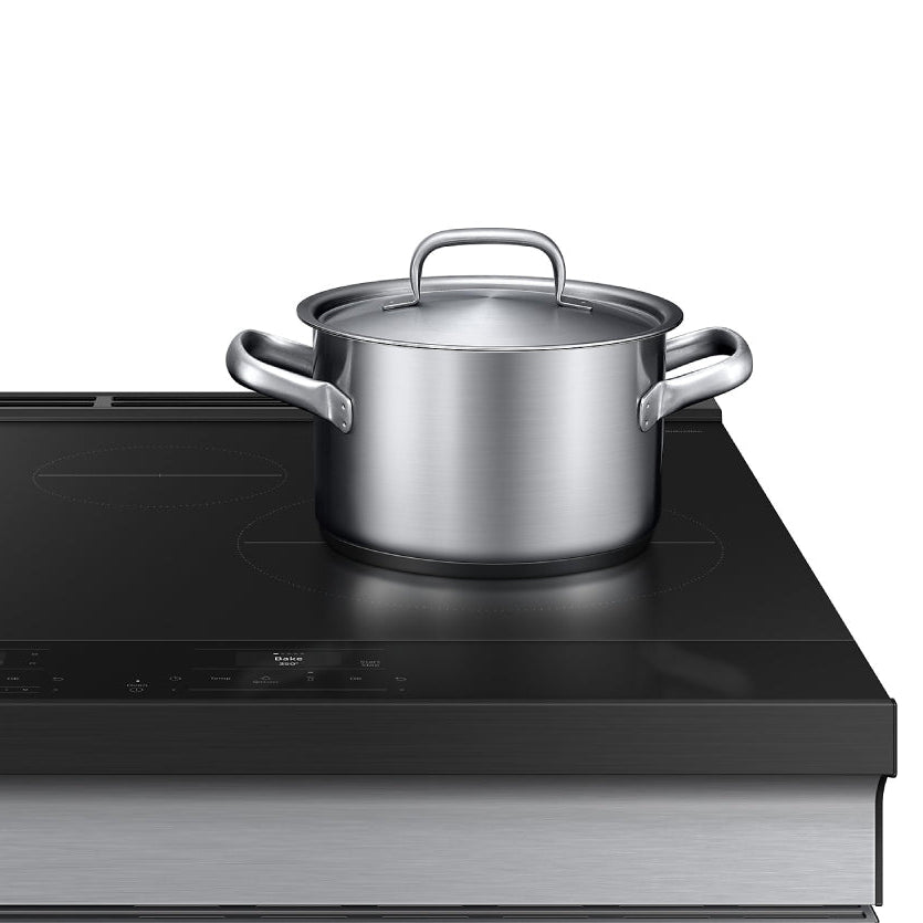 Cuisinière à induction encastrable 30 po, 6,3 pi³ Inox avec Air Fry et Nettoyage à la vapeur