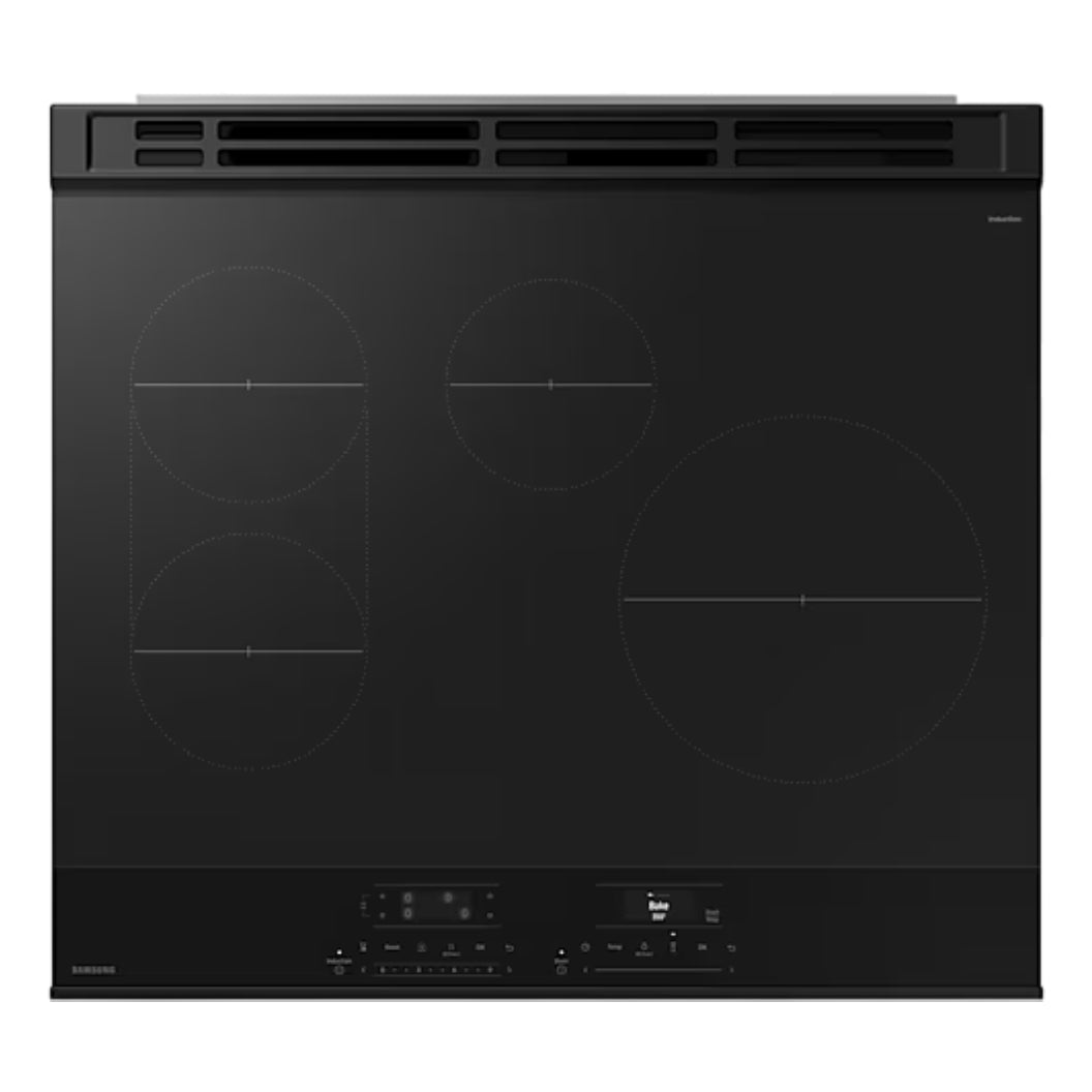 Cuisinière à induction encastrable 30 po, 6,3 pi³ Inox avec Air Fry et Nettoyage à la vapeur