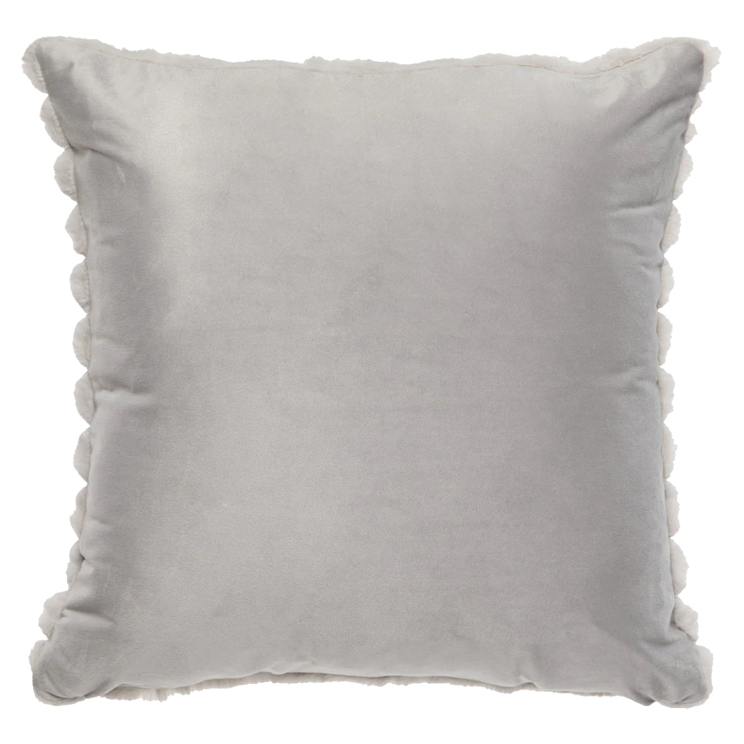 Coussin 18 x 18 po en fausse fourrure - Raya