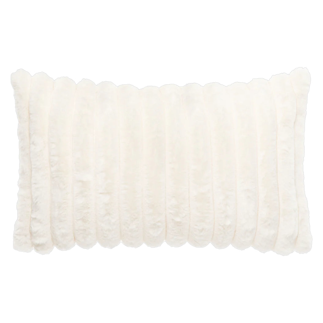 Coussin 12 x 20 po en fausse fourrure - Raya