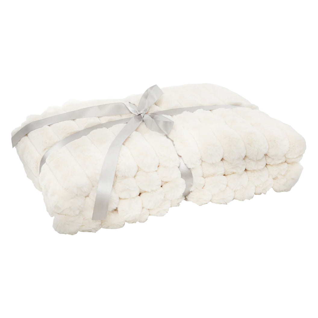 Jeté 50 x 60 po en fausse fourrure - Raya