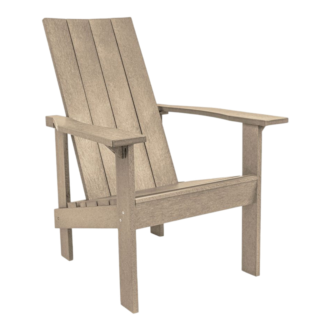 Chaise extérieure en plastique recyclé - Adirondack Moderne C06