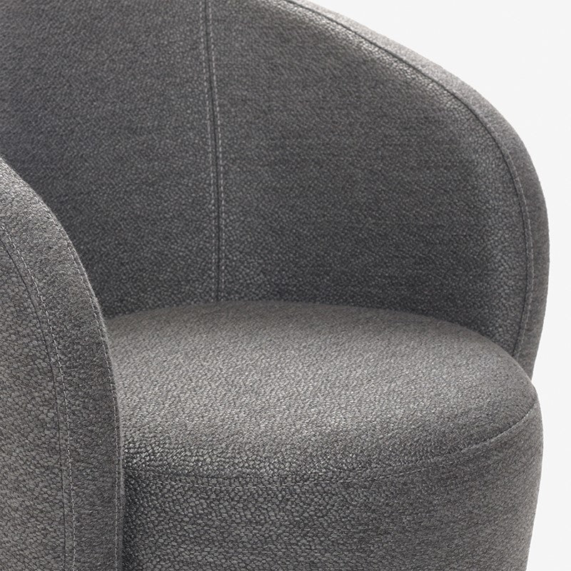 Fauteuil d'appoint pivotant en tissu - Luka