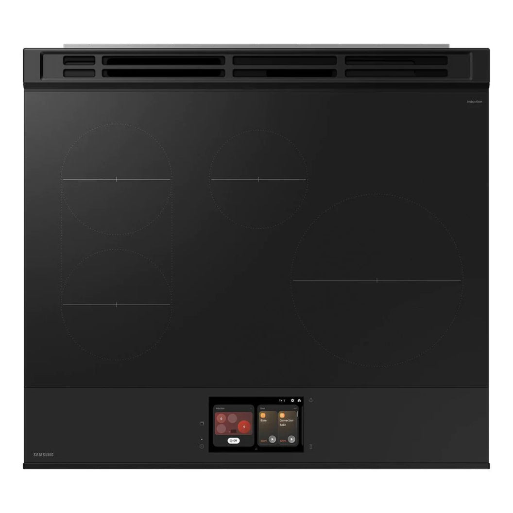 Cuisinière à induction encastrable 30 po, 6,3 pi³ Inox avec Air Fry, Air Sous Vide et IA