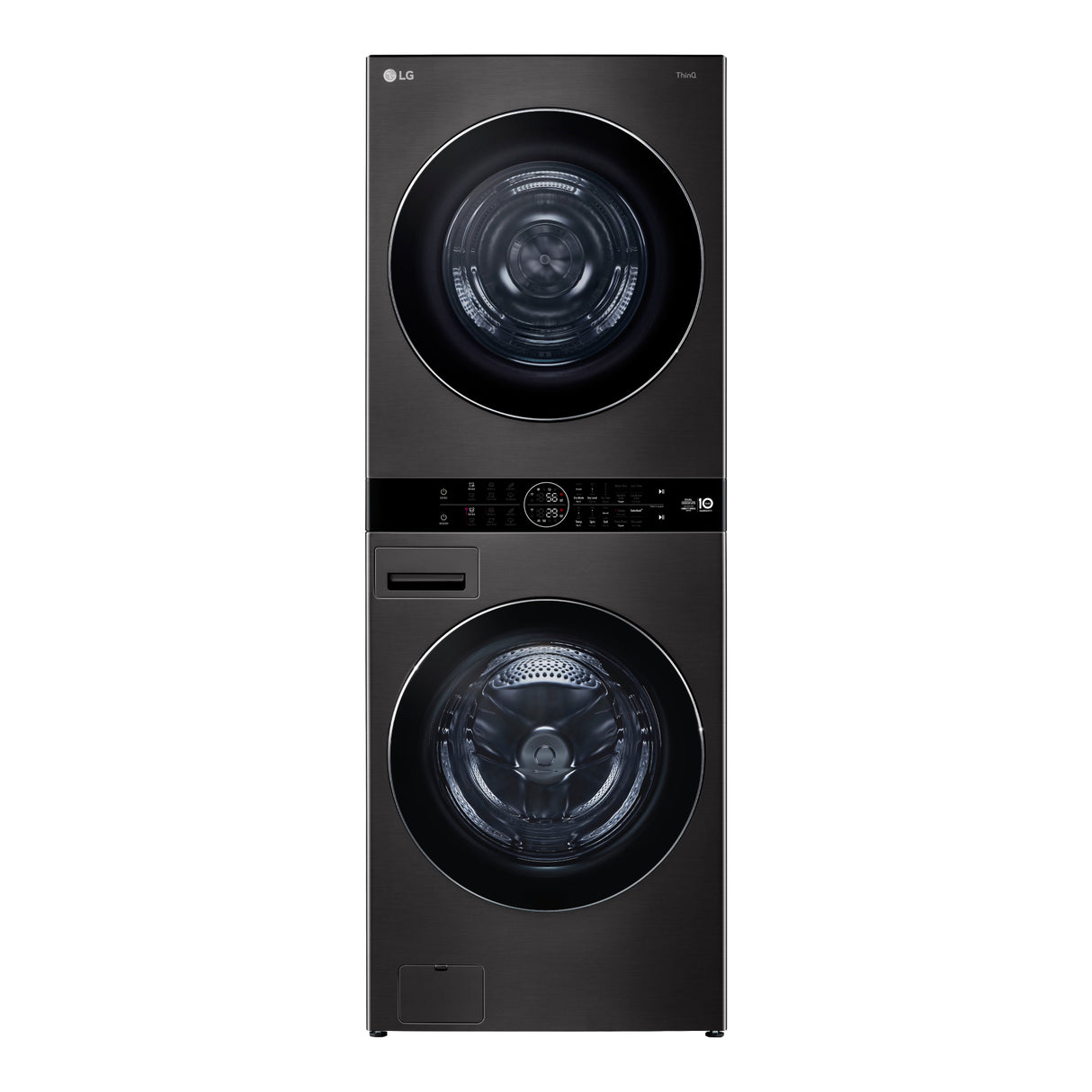 Tour de lavage à chargement frontal 27 po, 5,8 pi³/7,8 pi³ Acier noir avec TurboWashᴹᴰ 360° et AI Sensor Dryᴹᴰ