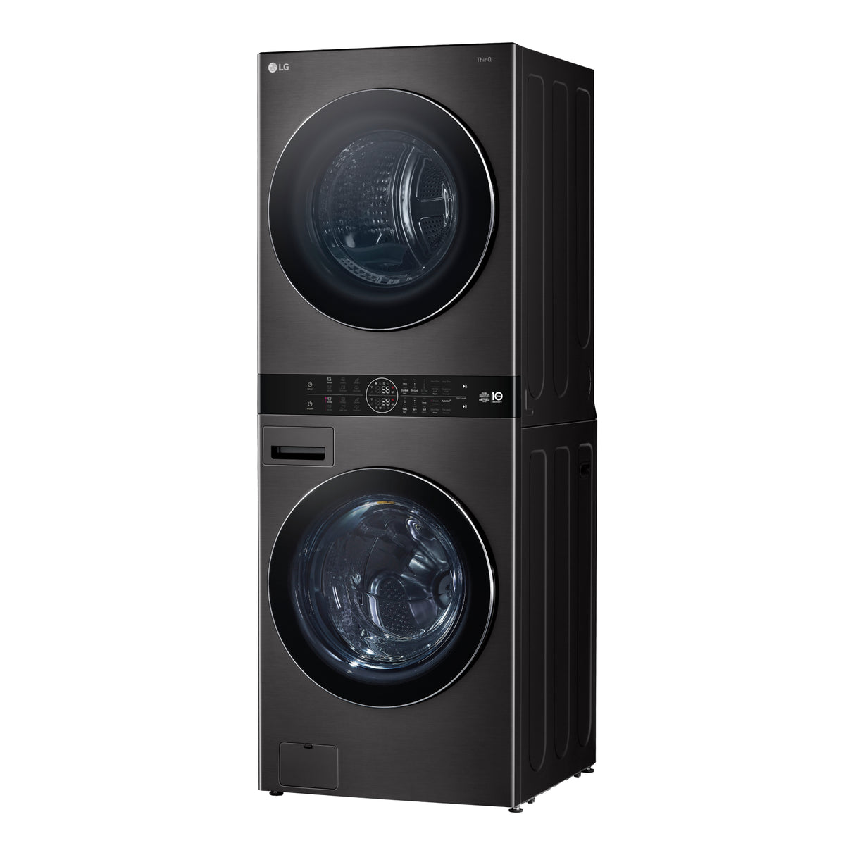 Tour de lavage à chargement frontal 27 po, 5,8 pi³/7,8 pi³ Acier noir avec TurboWashᴹᴰ 360° et AI Sensor Dryᴹᴰ