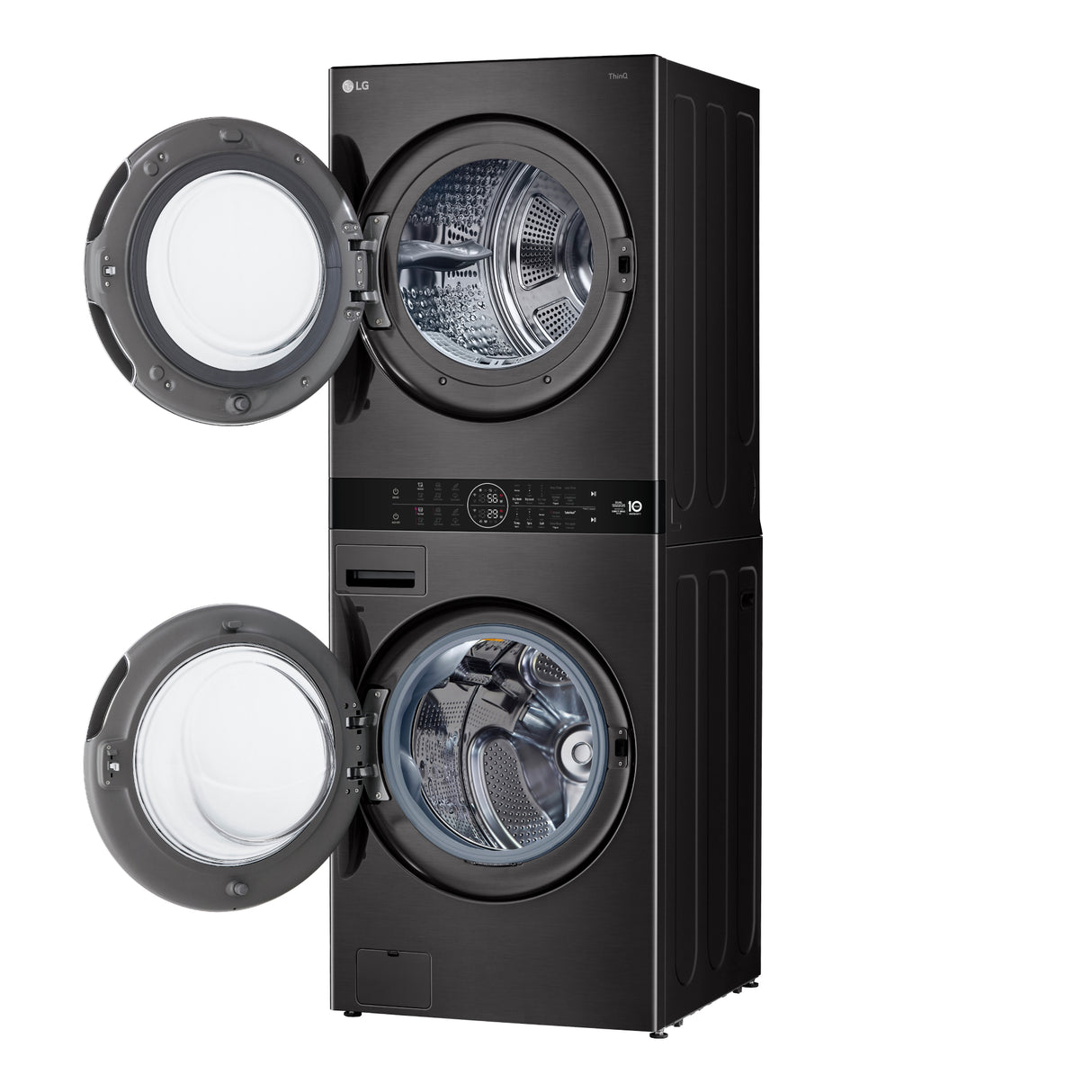 Tour de lavage à chargement frontal 27 po, 5,8 pi³/7,8 pi³ Acier noir avec TurboWashᴹᴰ 360° et AI Sensor Dryᴹᴰ