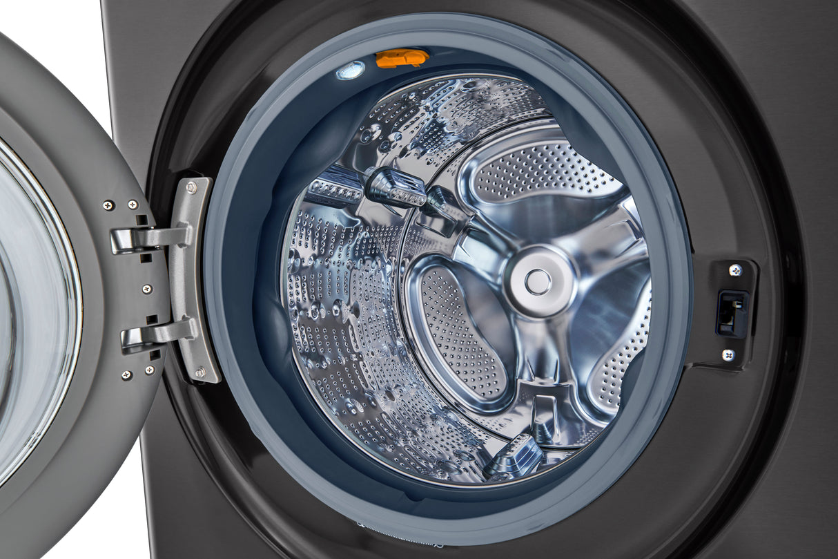 Tour de lavage à chargement frontal 27 po, 5,8 pi³/7,8 pi³ Acier noir avec TurboWashᴹᴰ 360° et AI Sensor Dryᴹᴰ