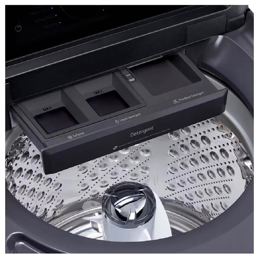 Laveuse à chargement par le haut 27 po, 6,1 pi³ Noir avec TurboWash3D™, de grande capacité