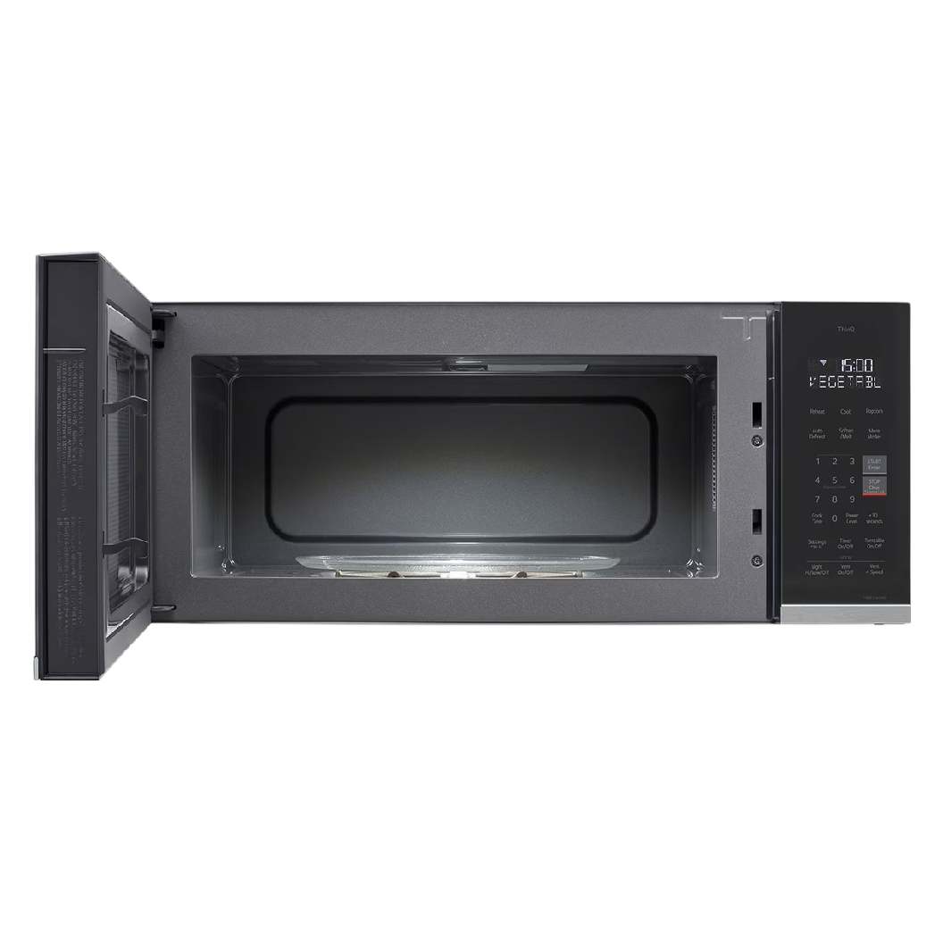 Micro-ondes profil bas avec hotte intégrée 30 po, 1,3 pi³ Noir avec intelligence artificielle