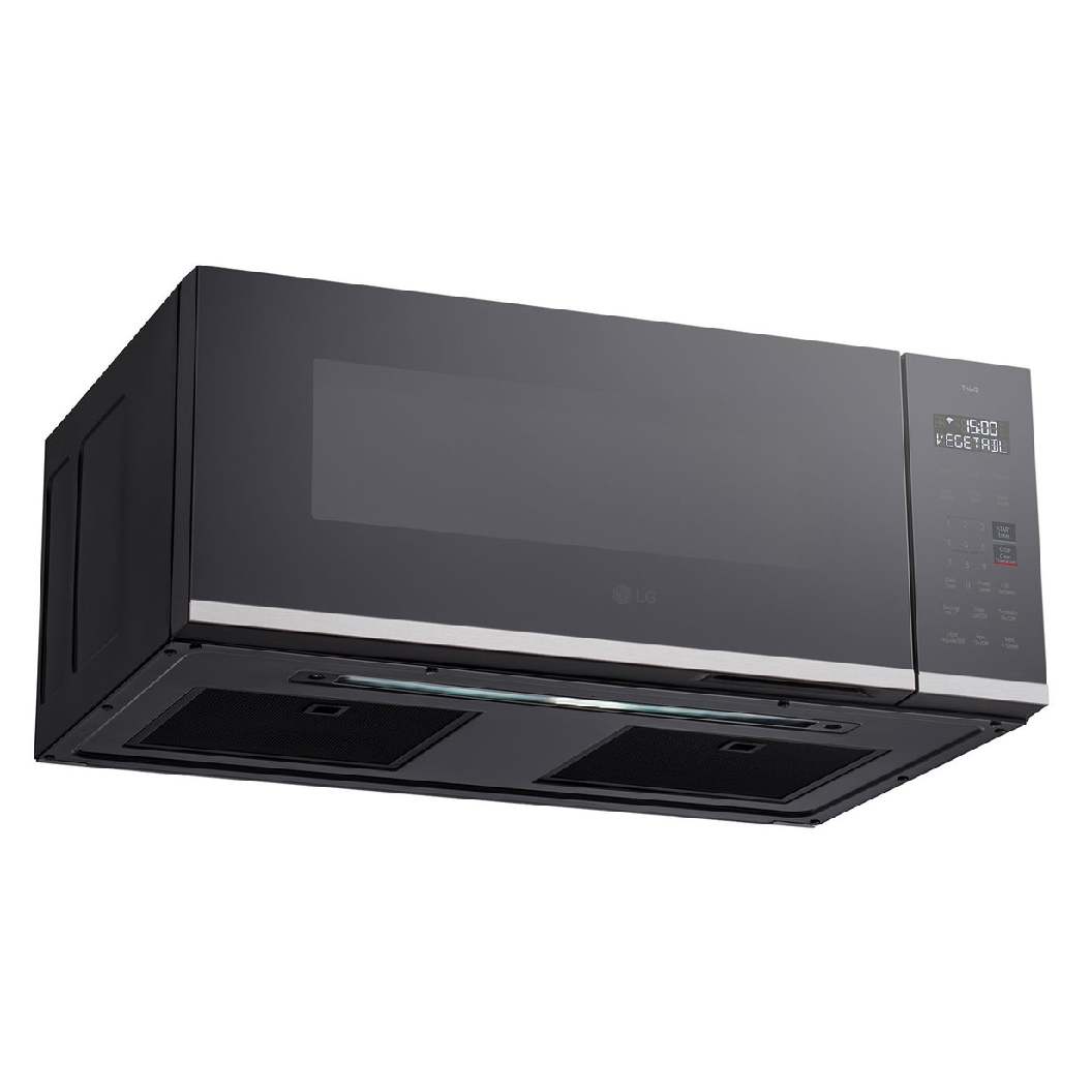 Micro-ondes profil bas avec hotte intégrée 30 po, 1,3 pi³ Noir avec intelligence artificielle