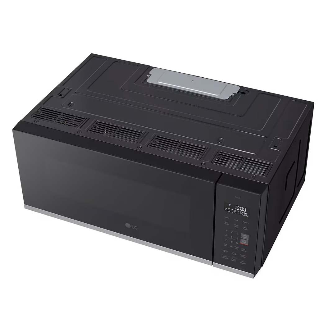 Micro-ondes profil bas avec hotte intégrée 30 po, 1,3 pi³ Noir avec intelligence artificielle