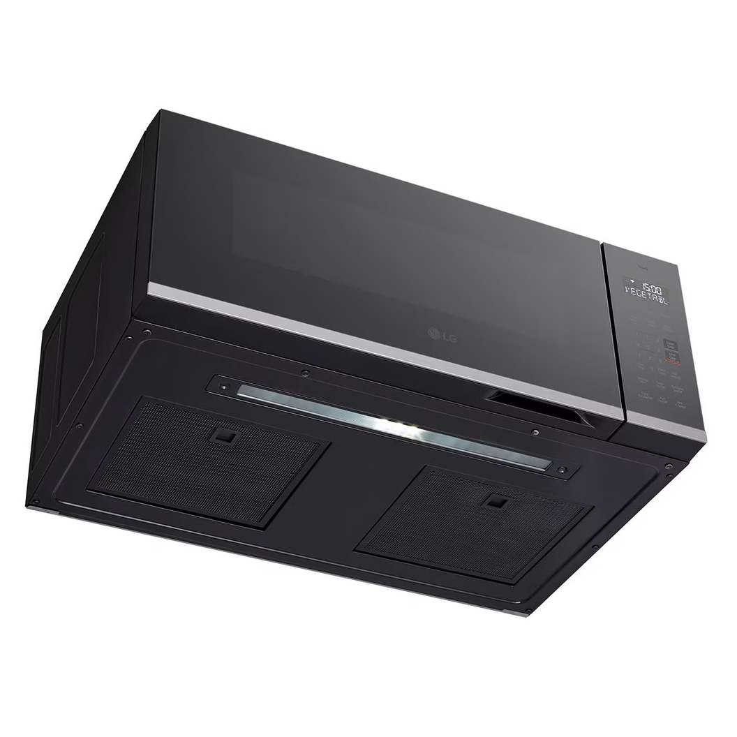 Micro-ondes profil bas avec hotte intégrée 30 po, 1,3 pi³ Noir avec intelligence artificielle