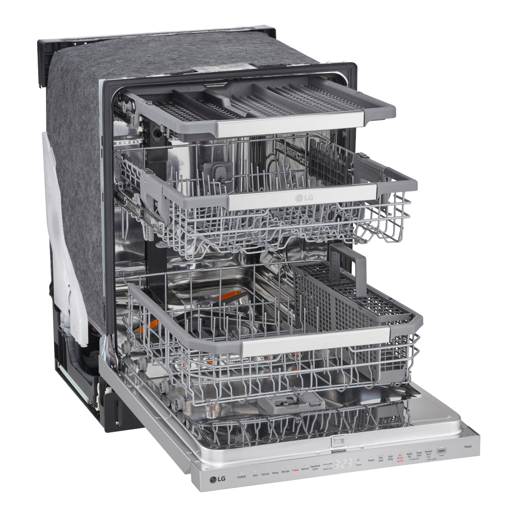 Lave-vaisselle intelligent encastrable 24 po. 44 dBA Inox avec QuadWash™ Pro & TrueSteam™