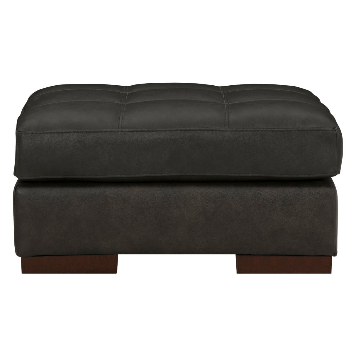 Ottoman en cuir noir - Luigi