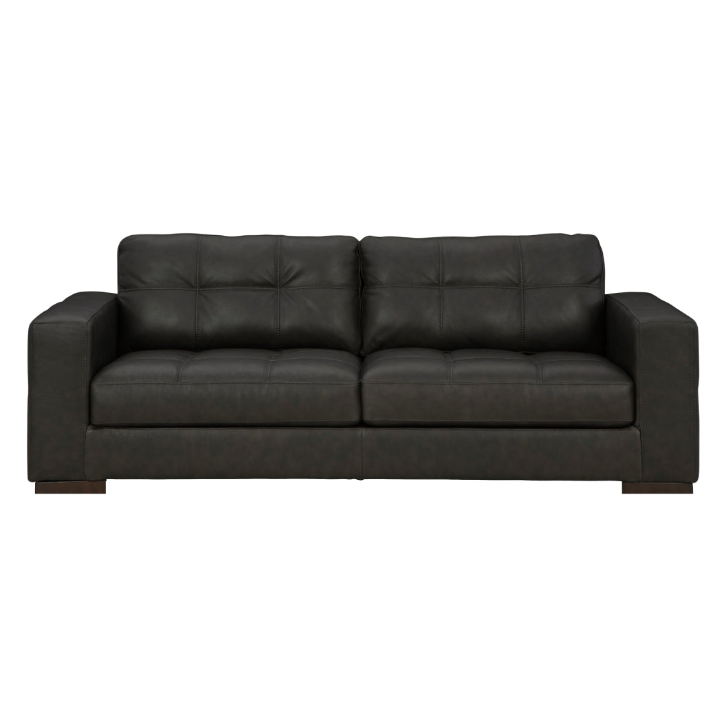 Sofa condo en cuir noir - Luigi
