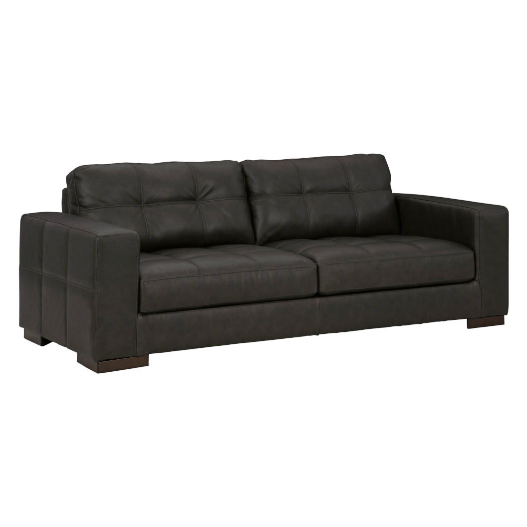 Sofa condo en cuir noir - Luigi