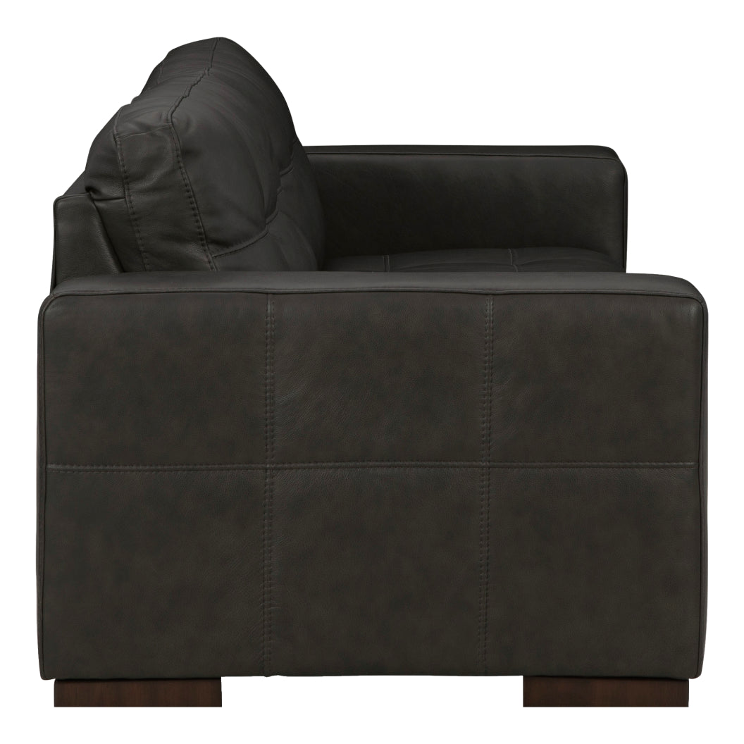 Sofa condo en cuir noir - Luigi