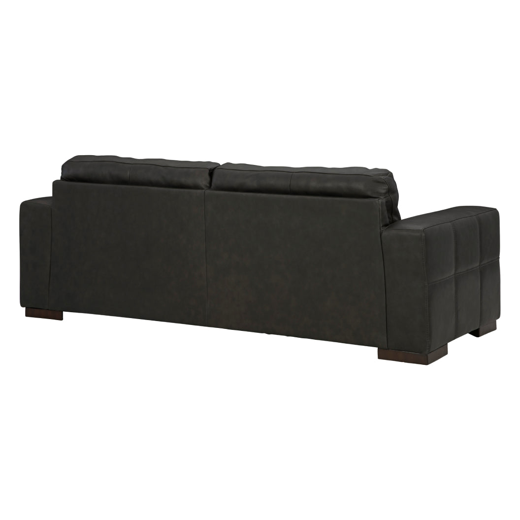 Sofa condo en cuir noir - Luigi