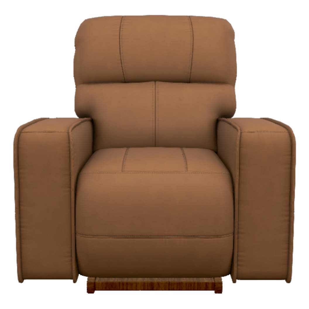 Fauteuil berçant et motorisé en cuir brun - Maddox