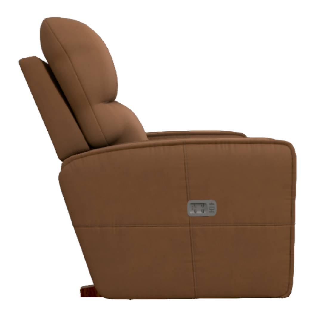 Fauteuil berçant et motorisé en cuir brun - Maddox