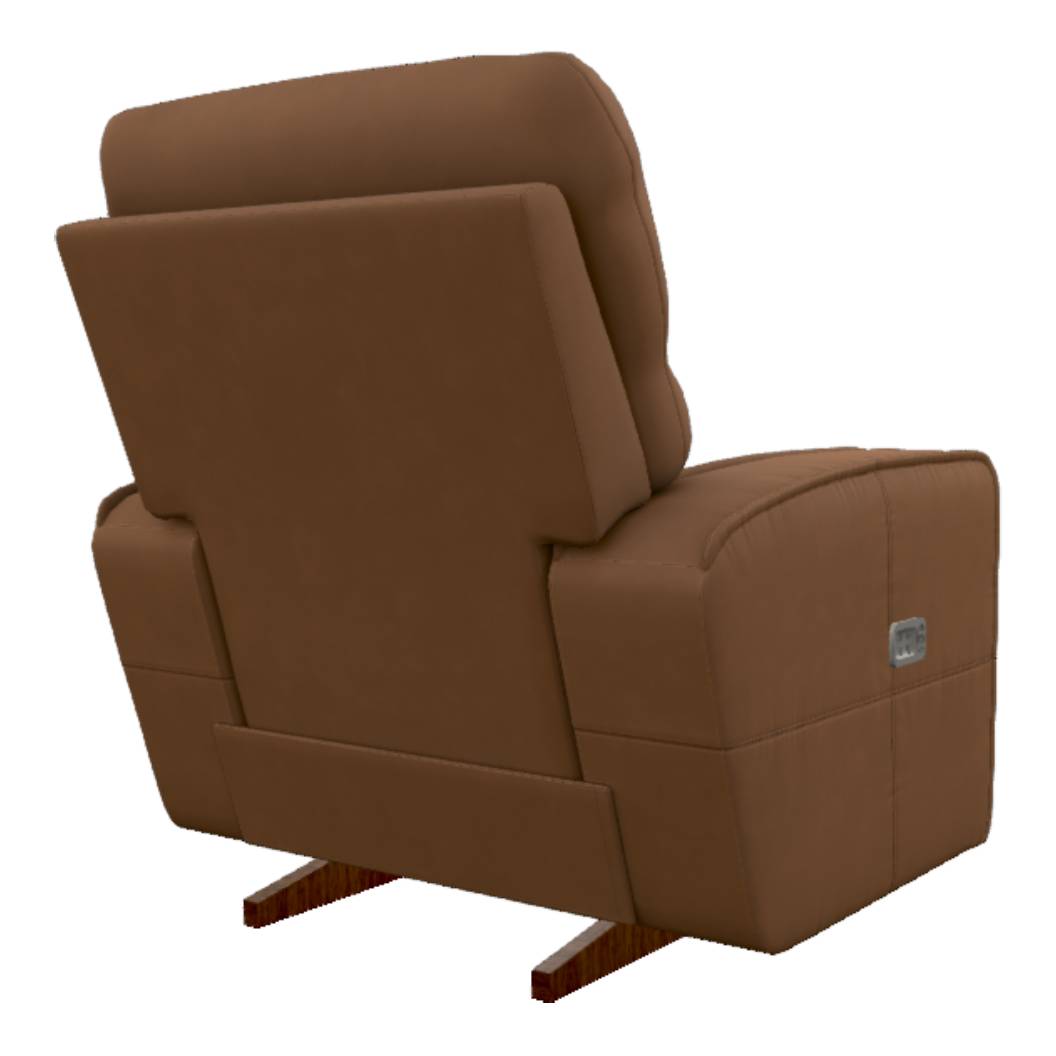 Fauteuil berçant et motorisé en cuir brun - Maddox