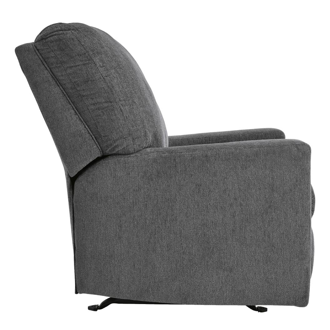 Fauteuil berçant et inclinable en tissu gris étain - Rannis