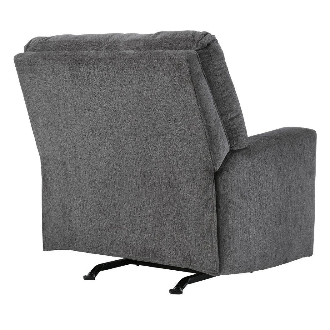 Fauteuil berçant et inclinable en tissu gris étain - Rannis