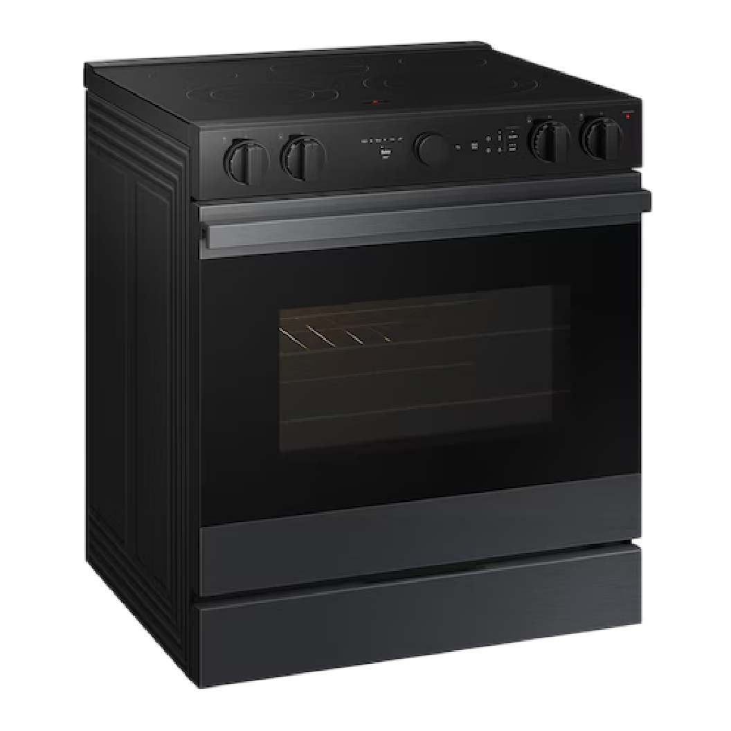 Cuisinière électrique encastrable 30 po, 6,3 pi³ Inox noir avec Air Fry et convection véritable