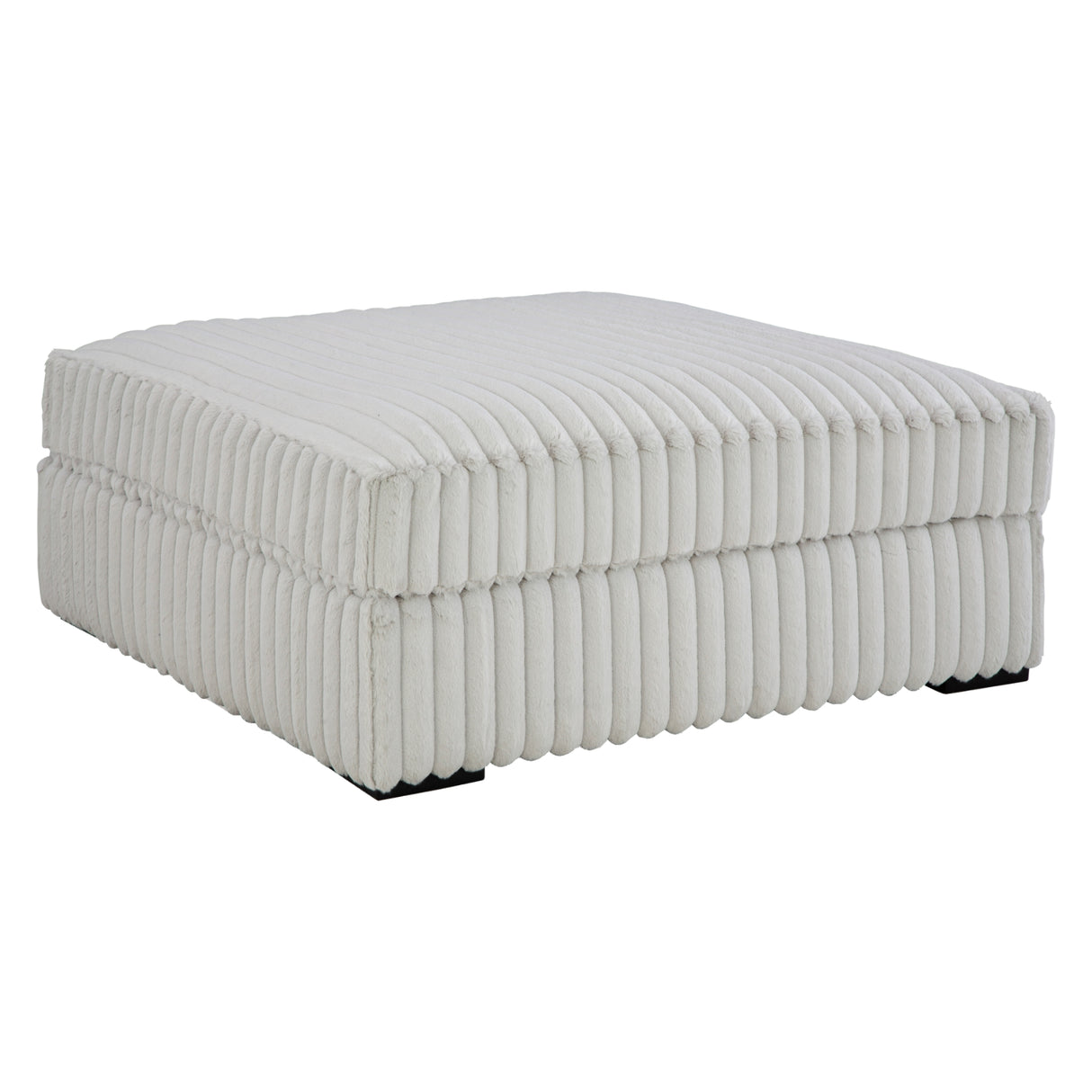 Ottoman surdimensionné en velours côtelé blanc - Stupendous