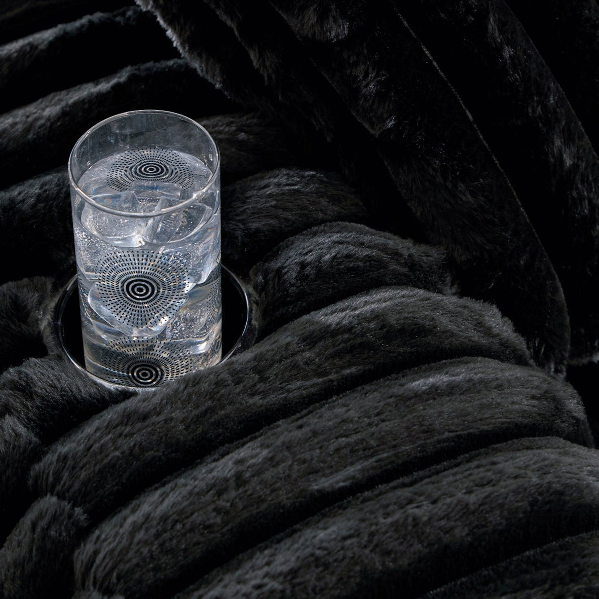 Fauteuil surdimensionné en velours côtelé noir - Midnight-Madness