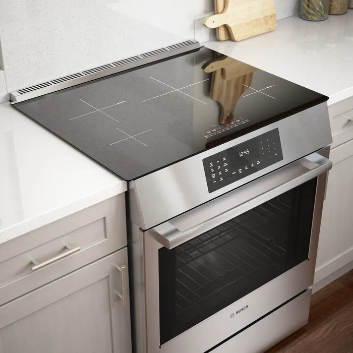 Cuisinière à induction encastrable 30 po Inox - Série 800 avec Tiroir réchaud