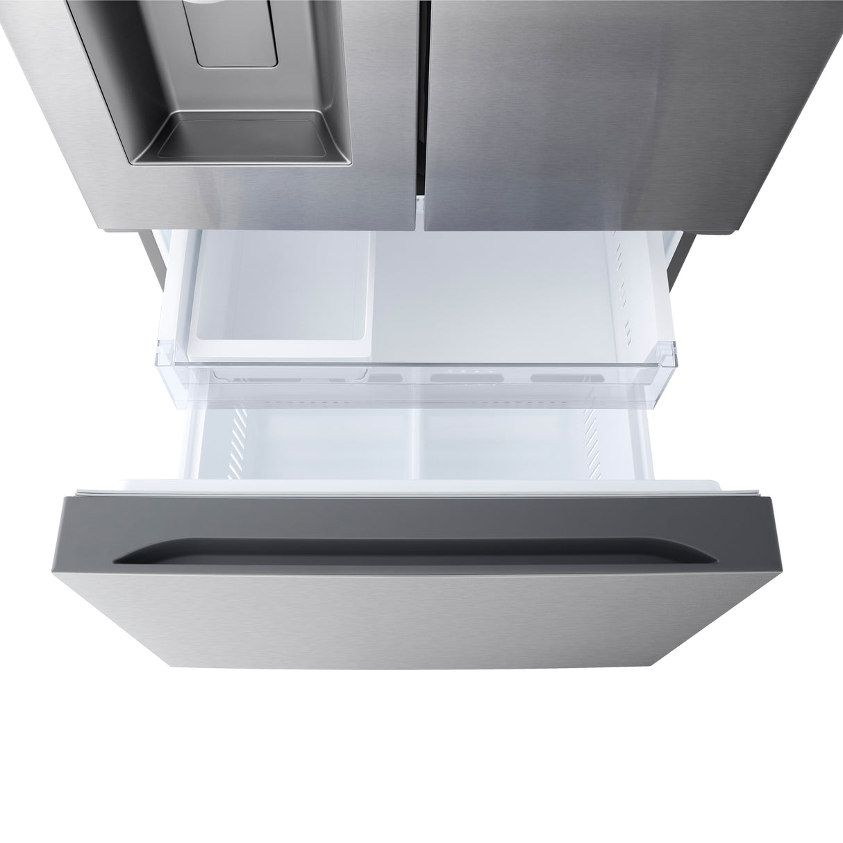 Réfrigérateur porte française 33 po, 24,5 pi³ 3 portes avec distributeur externe Slim SpacePlus™
