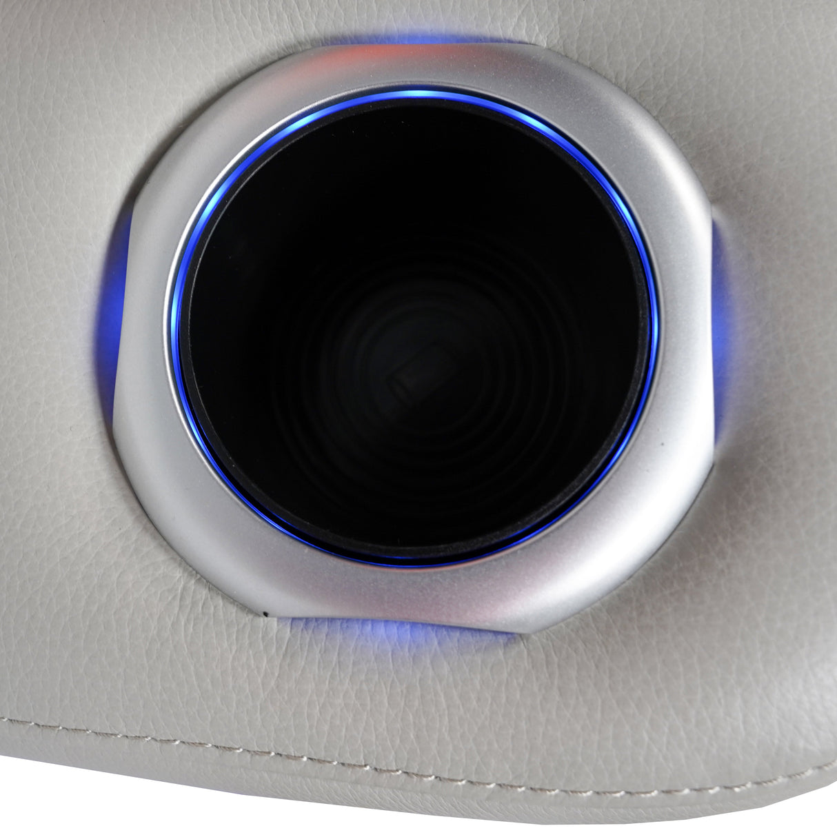 Fauteuil inclinable motorisé zéro gravité en cuir gris pâle avec massage chauffant - K2180