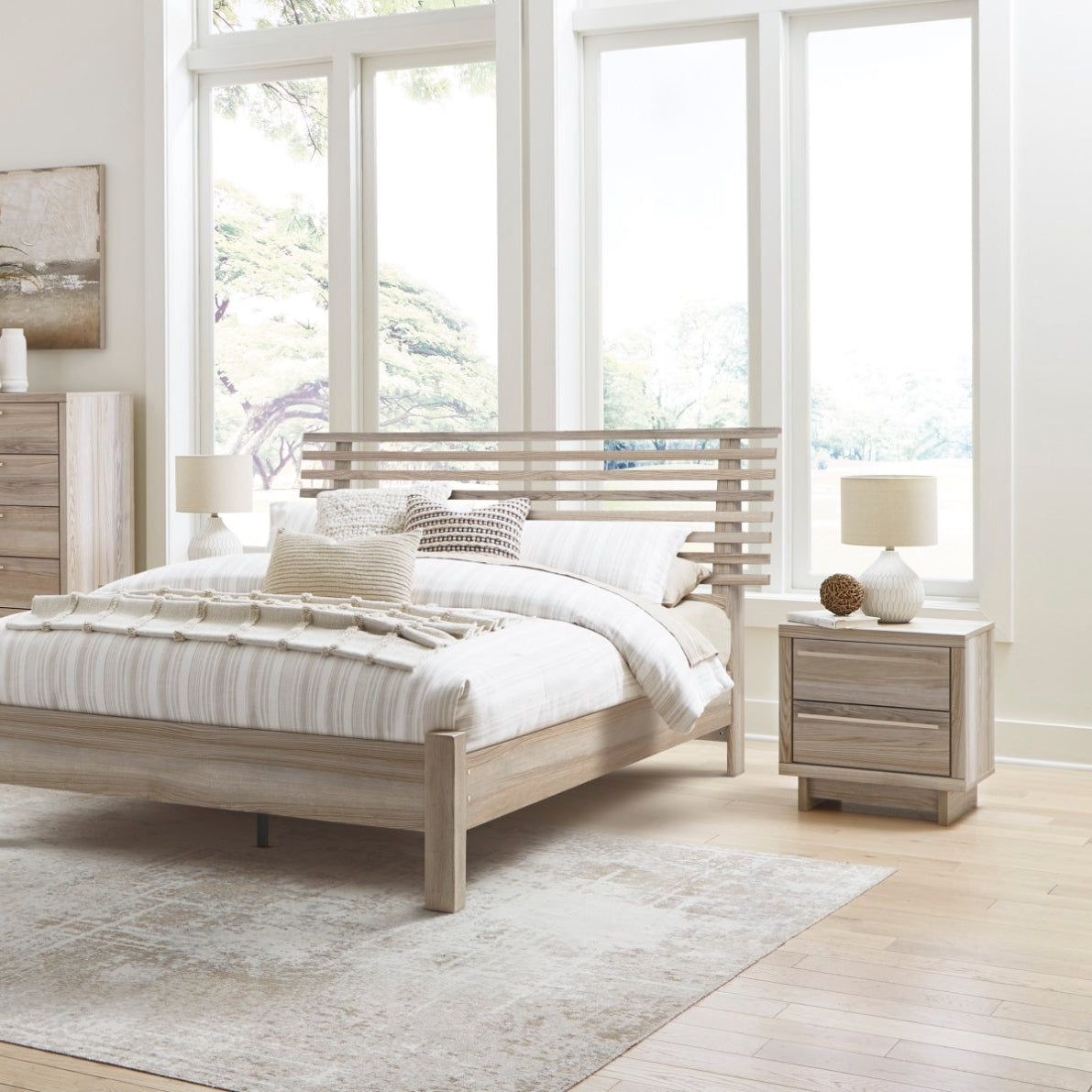 Table de chevet en bois naturel - Hasbrick