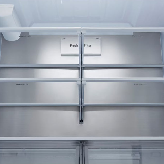 Réfrigérateur à portes françaises, profondeur comptoir 36 po, 26,5 pi³ Inox avec Système Door-in-Door et Machine à glaçons