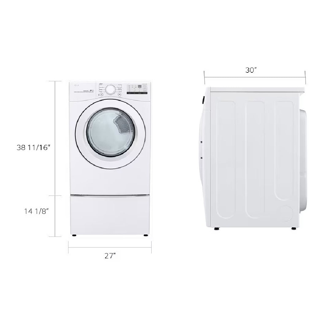 Sécheuse 27 po, 7,4 pi³ Blanc avec Wrinkle Care et très grande capacité