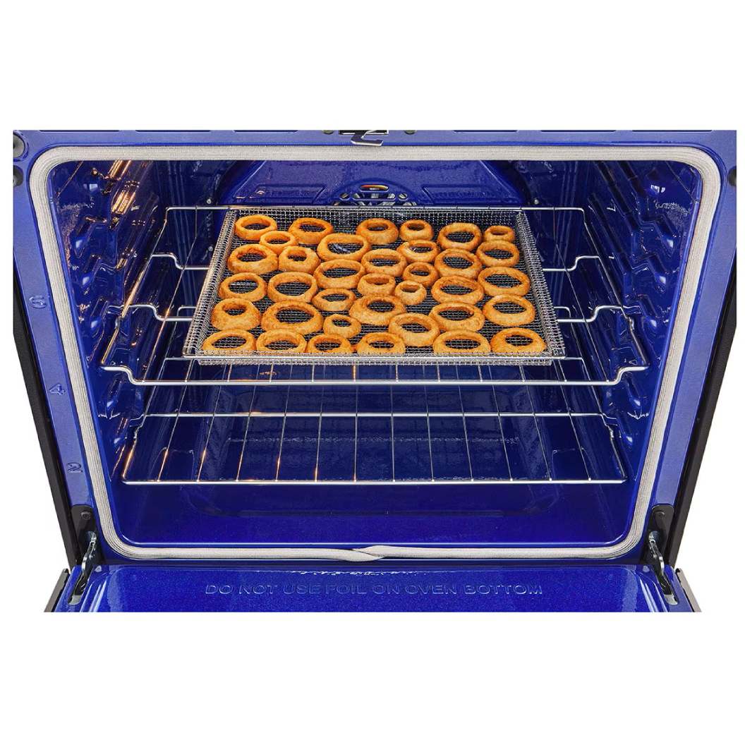 Cuisinière au gaz encastrable 30 po. 6,3 pi³, Inox noir avec Air Fry et Wi-Fi