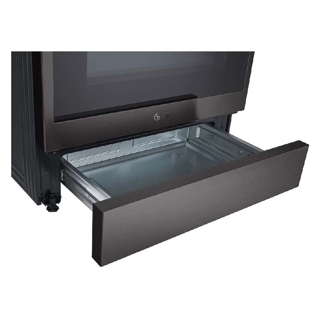 Cuisinière au gaz encastrable 30 po. 6,3 pi³, Inox noir avec Air Fry et Wi-Fi