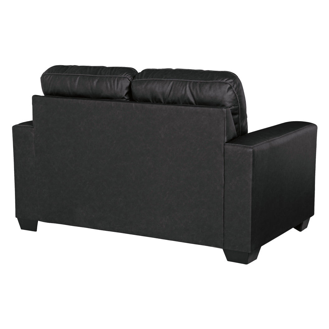 Causeuse aspect cuir noir - Barlin Mills